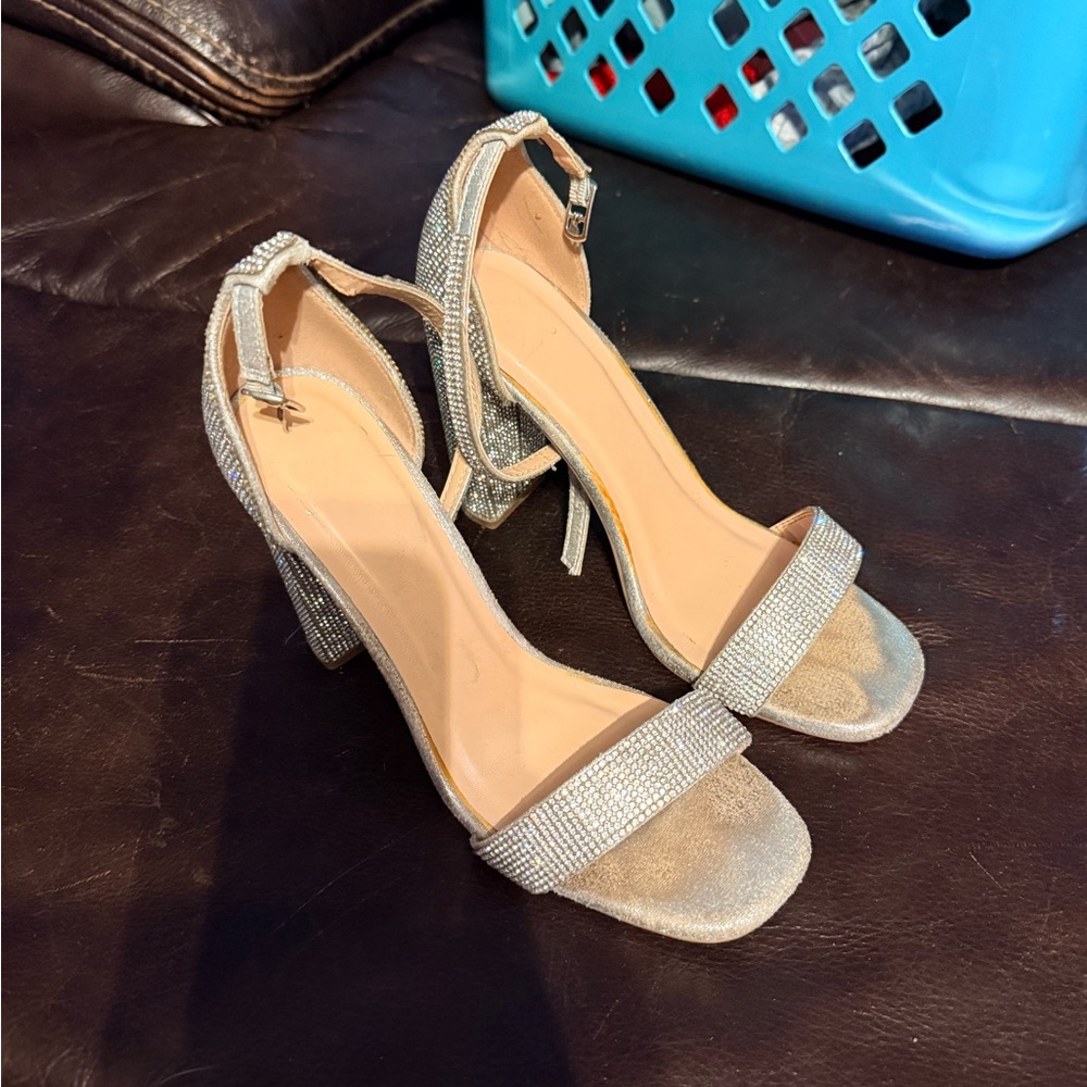 Elegant Silver Women's Heels